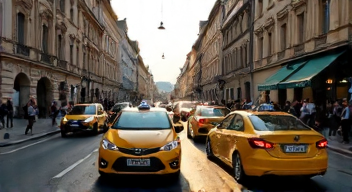 Einfluss des Taxiverkehrs auf die Luftqualität in Prag