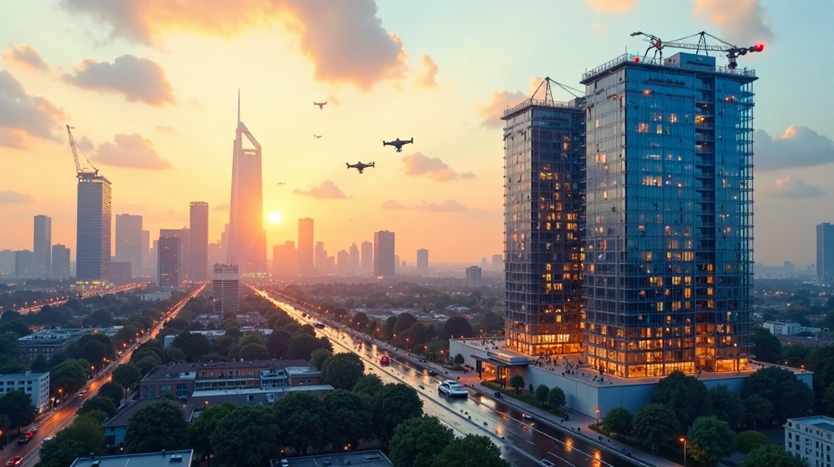Zukunft der Architektur: Roboter, intelligente Gebäude und digitale Zwillinge